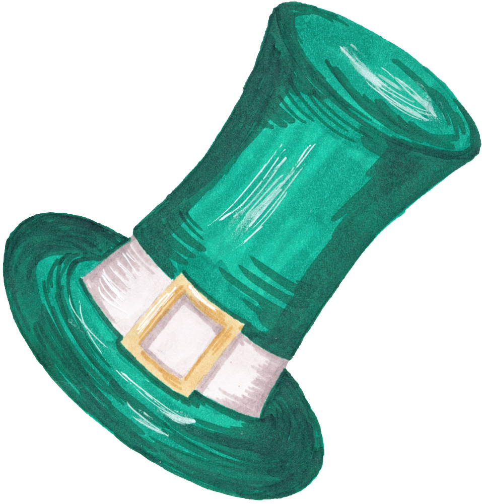 Green Top Hat Transparent Decorative - Green (1024x1280), Png Download