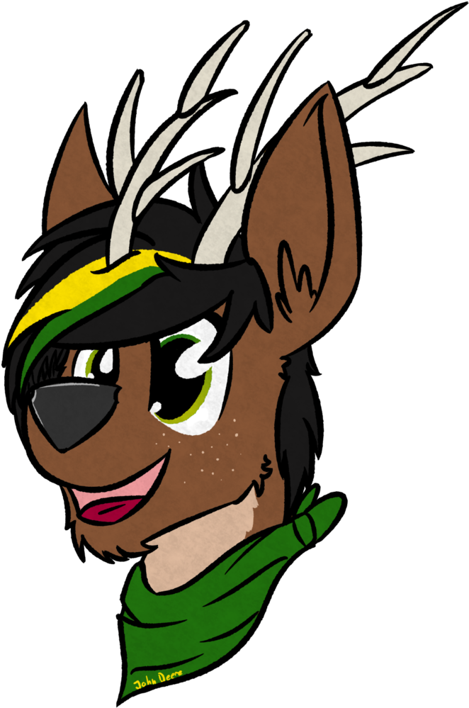 Kamithepony, Deer, Headshots, John Deere, Oc, Oc - Cartoon (701x1024), Png Download