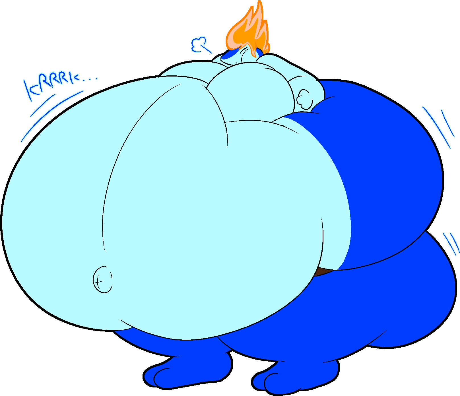 Big Ass Cyndaquil - Euro (1660x1484), Png Download