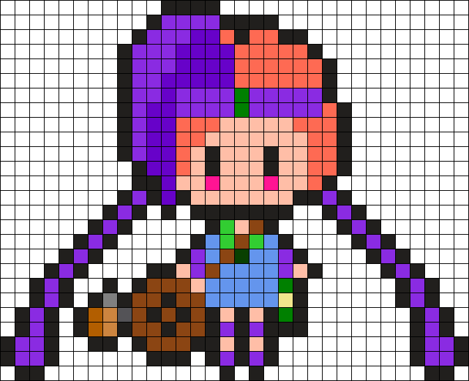 Mafia Jinx Perler Bead Pattern / Bead Sprite - League Of Legends Ahri Pixel Art Minecraft (673x547), Png Download