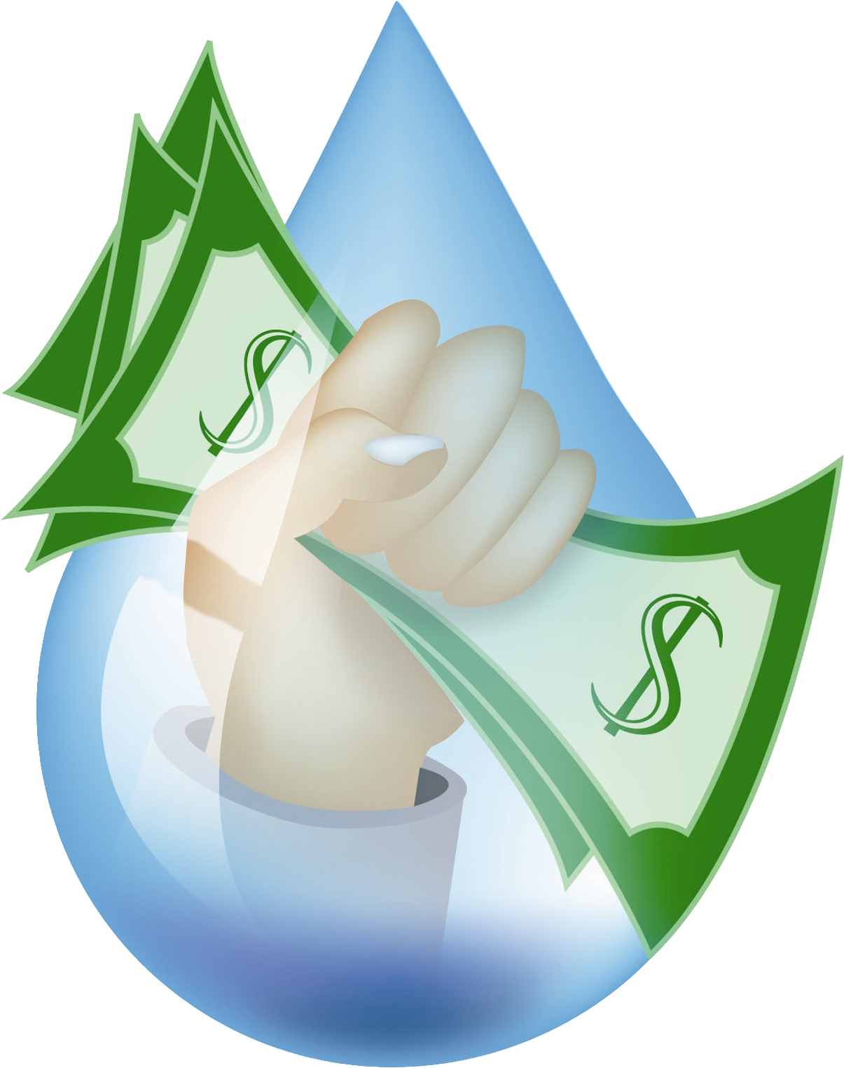 Conservation And Revenue Stability - Cartoon Hand Holding Money (1412x1622), Png Download