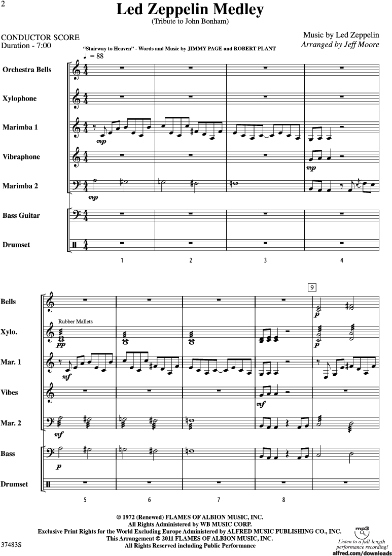 Led Zeppelin Medley Thumbnail - Led Zeppelin (864x1152), Png Download