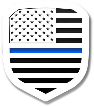 American Flag Thin Blue Line Grille Emblem - Ribbon Coffee Mug (600x600), Png Download