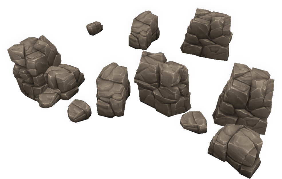Low Poly Rock Formation - Low Poly Pixel Art Rock (1024x1024), Png Download