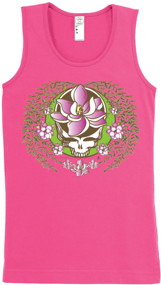 A White And Green Stealie With A Pink Sugar Magnolia - Grateful Dead (620x620), Png Download