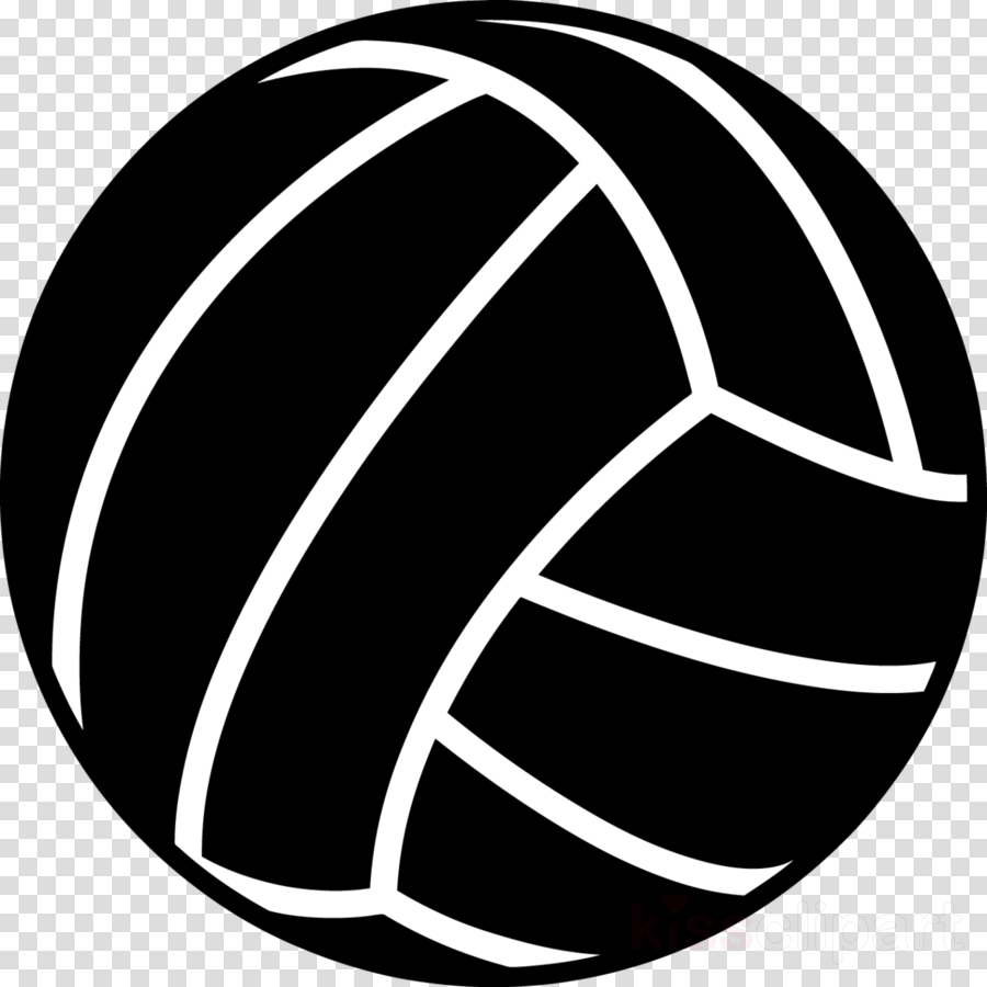 Black Volleyball Clipart Volleyball Clip Art (900x900), Png Download