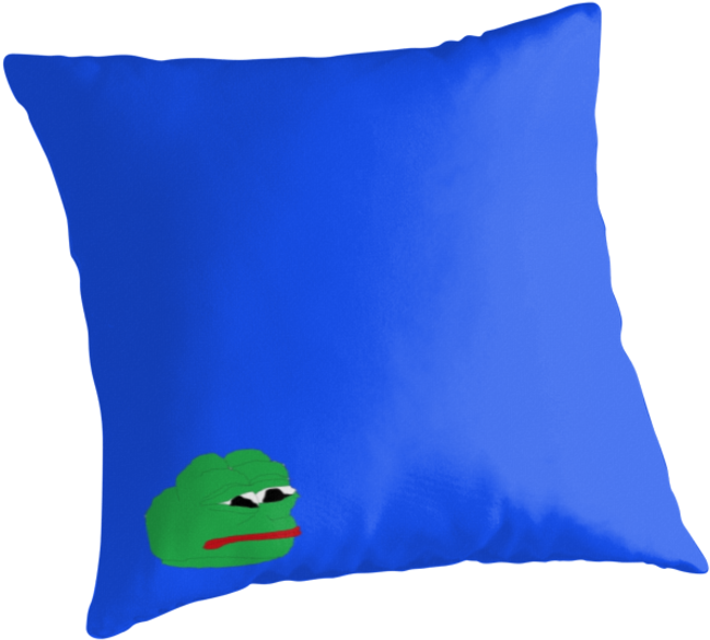 Ms Paint Pepe - Throw Pillow (875x875), Png Download
