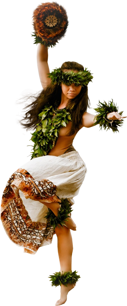 Tropical Hula Dance - Hawaii (502x1094), Png Download