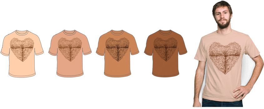 I Support Chest Hair T-shirt - Chest Hair (915x405), Png Download
