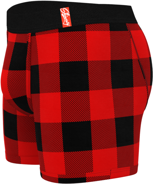 The Biggie Balls Buffalo Check Red Plaid Ball Hammock - Reindeer (683x1024), Png Download