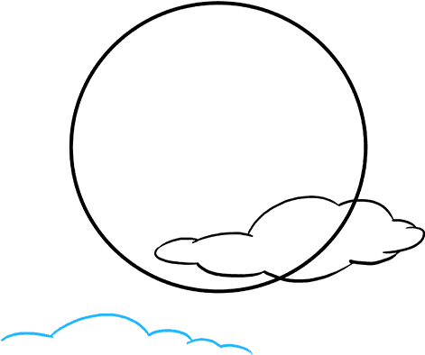 Moon Sketch With Transparent Background - Drawing (680x678), Png Download