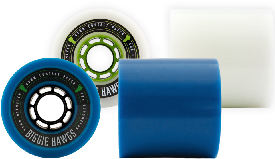 Biggie - Hawgs Wheels Biggie White Skateboard Wheels - 70mm (960x960), Png Download