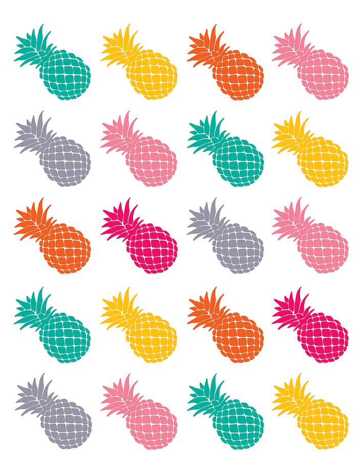 Tcr2158 Tropical Punch Pineapples Stickers Image - Teacher Created Resources Tropical Punch Pineapples (900x900), Png Download