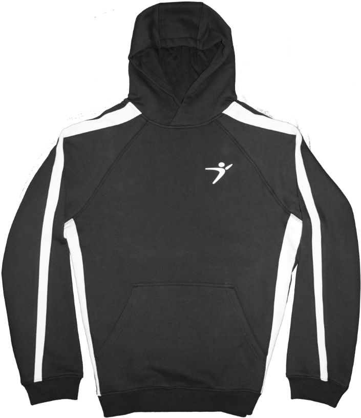 Our Striped Pullover Hoodie In Our Black/white Version - Sweatshirt (705x816), Png Download