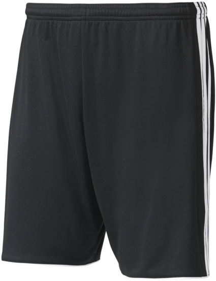 Adidas Tastigo 17 Shorts Black White Stripes - Latest Plain Black Basketball Short (600x600), Png Download