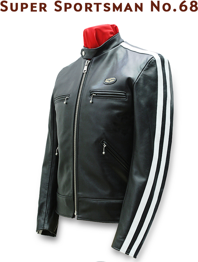 Lewis Leathers Jacket Men "super Sportman Stripes" - Leather Jacket Dirk Gently (750x927), Png Download