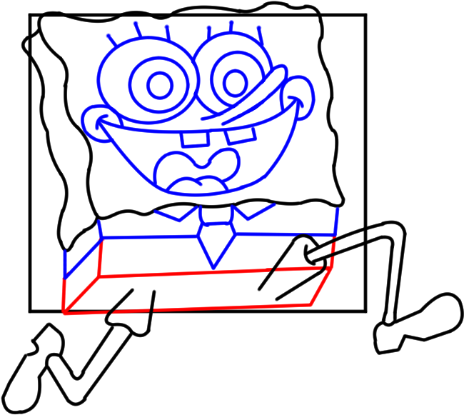 Step6 Sponge Bob Legs - Simatic Step 7 (727x609), Png Download