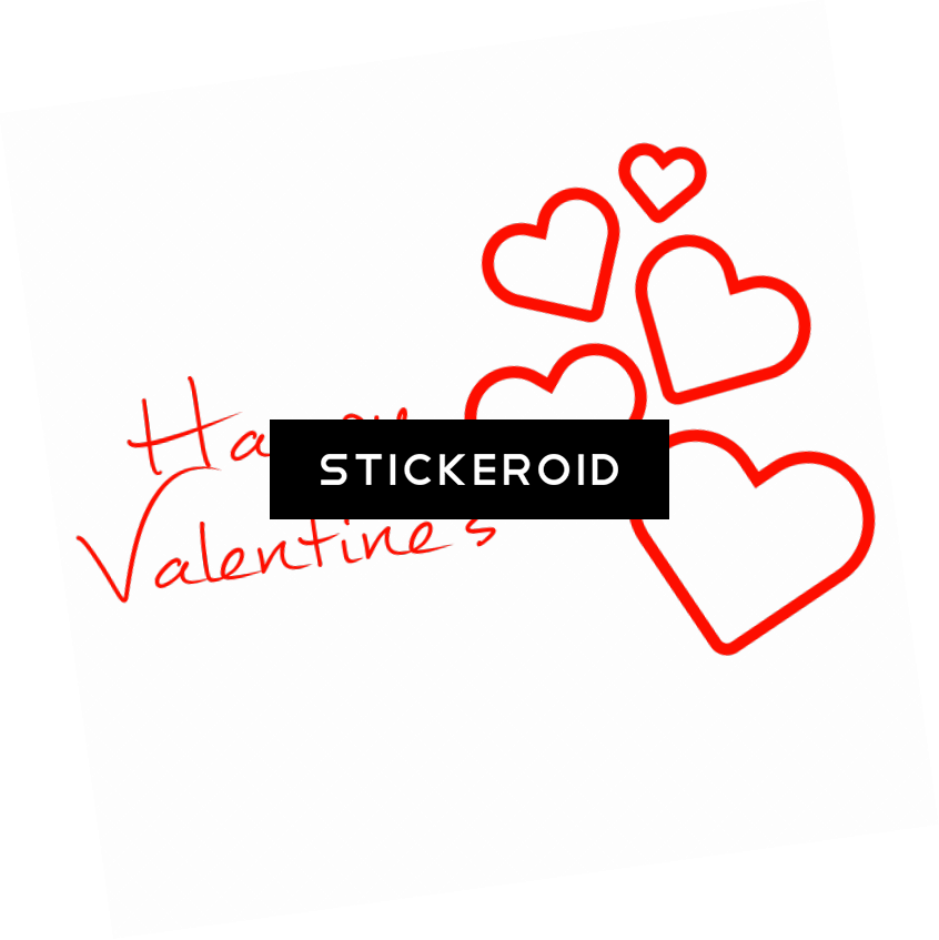 Happy Valentine's Hearts Falling - Carmine (846x847), Png Download