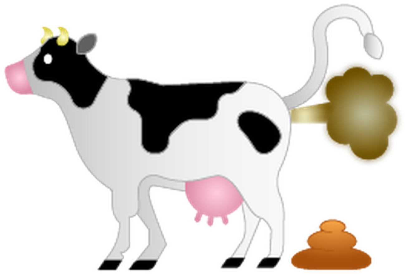 There's A Cow Farting Methane Emoji For That - Cow Wastes Clipart (1484x1484), Png Download