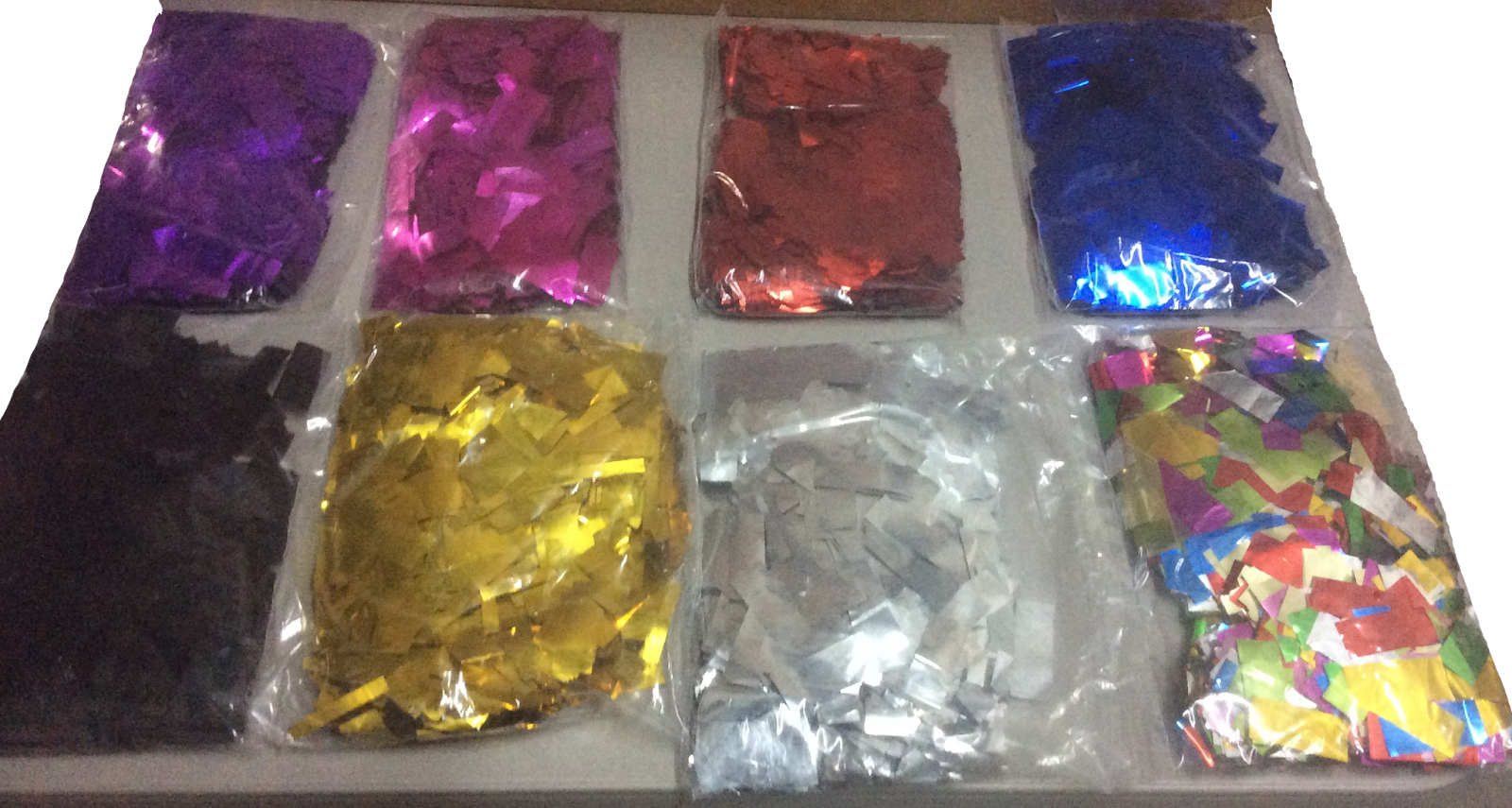 Slowfall Metallic Confetti By The Pound Wholesale - Crystal (1600x855), Png Download