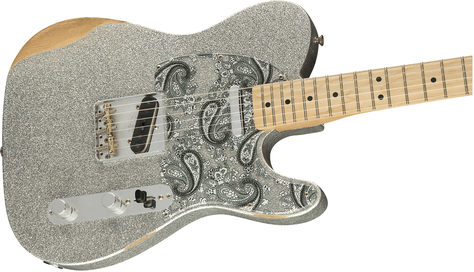 Fender Brad Paisley Road Worn Telecaster Maple Fingerboard - Brad Paisley Road Worn Telecaster (1600x918), Png Download