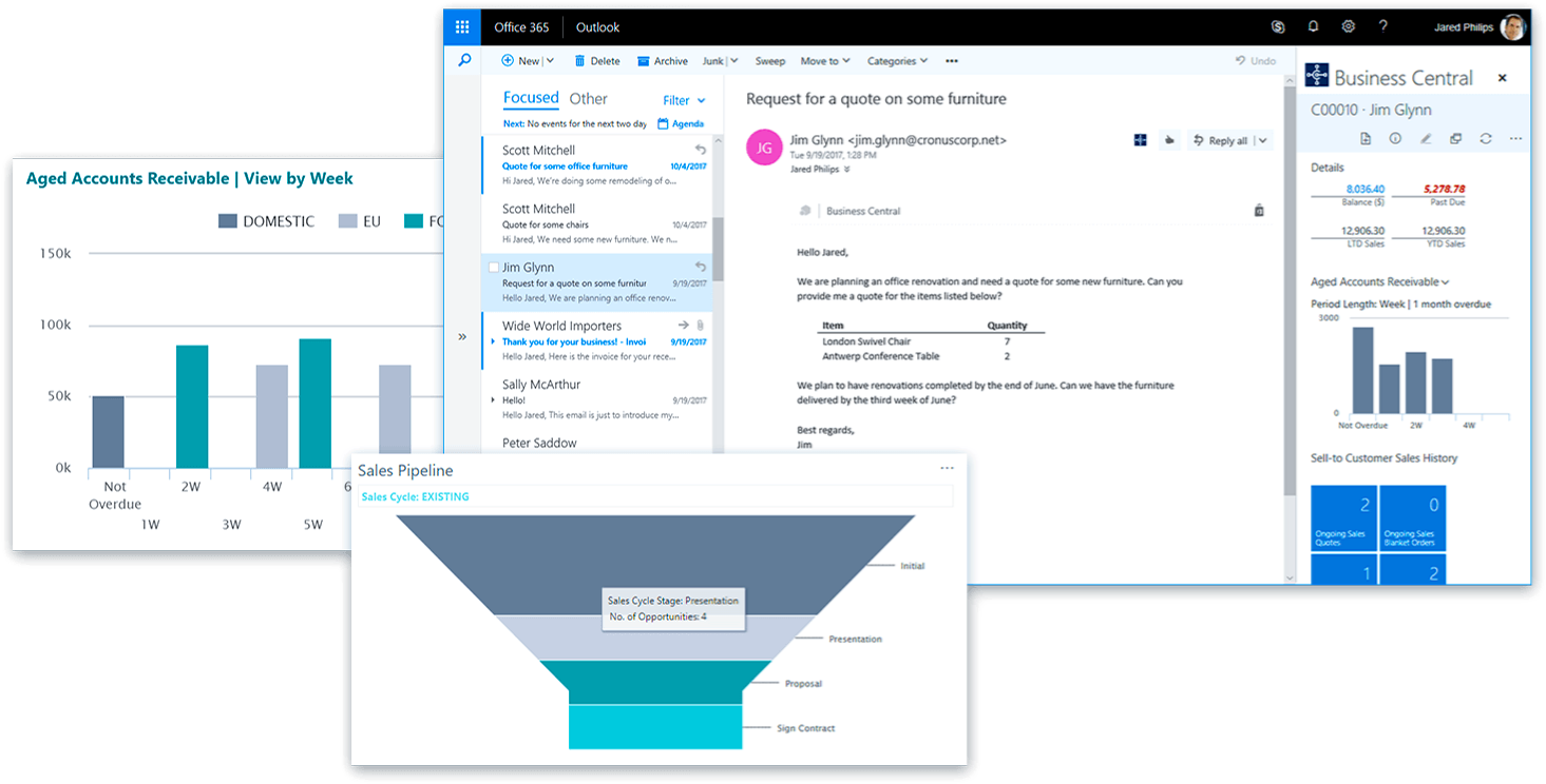 Better Customer Service With Business Central - Microsoft Dynamics 365 (1600x900), Png Download