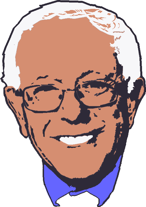 Bernie's Face Clip Art - Bernie Sanders Face Clipart (513x724), Png Download