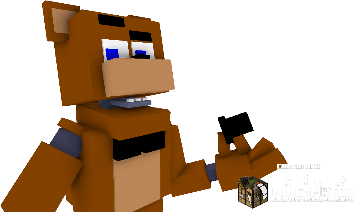 Freddy Fazbear Made In Mine-imator - Mine Imator (1184x706), Png Download