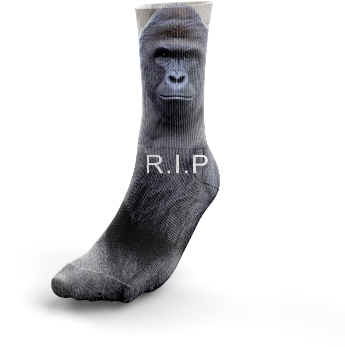 Rip $12 - 00 - Harambe The Gorilla Mask By Rapmasks - 12" X 9" Waterproof (800x800), Png Download