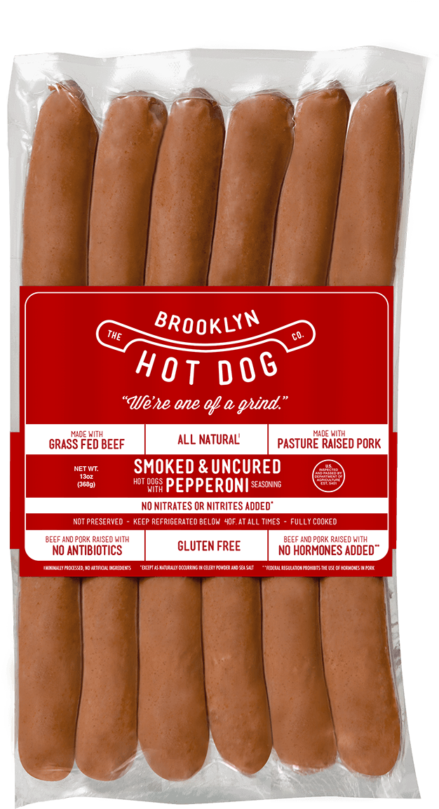Brookly Hot Dog Company Pepperoni Dogs - Brooklyn Hot Dog Company (632x1199), Png Download