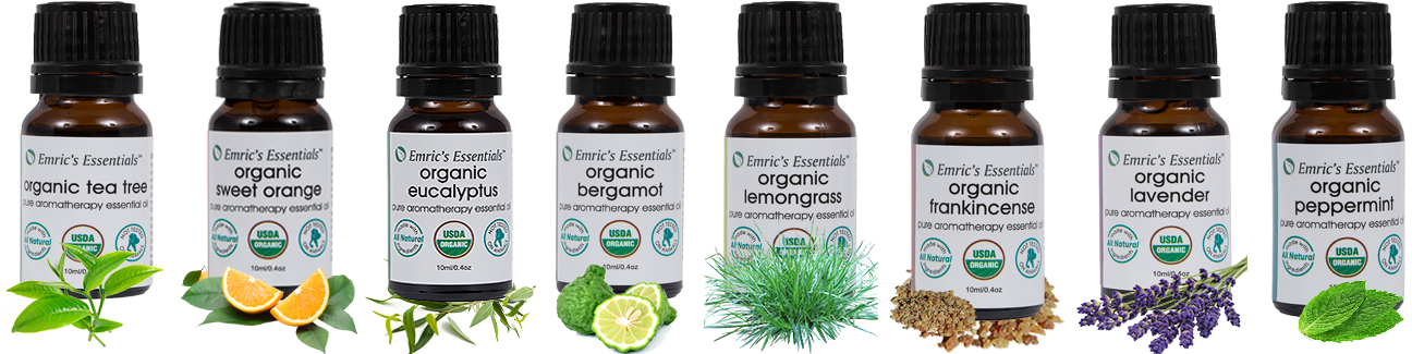 Emric's Essentials Essential Oils Collection - Organic Eucalyptus Essential Oil By Emric's Essentials (1296x325), Png Download