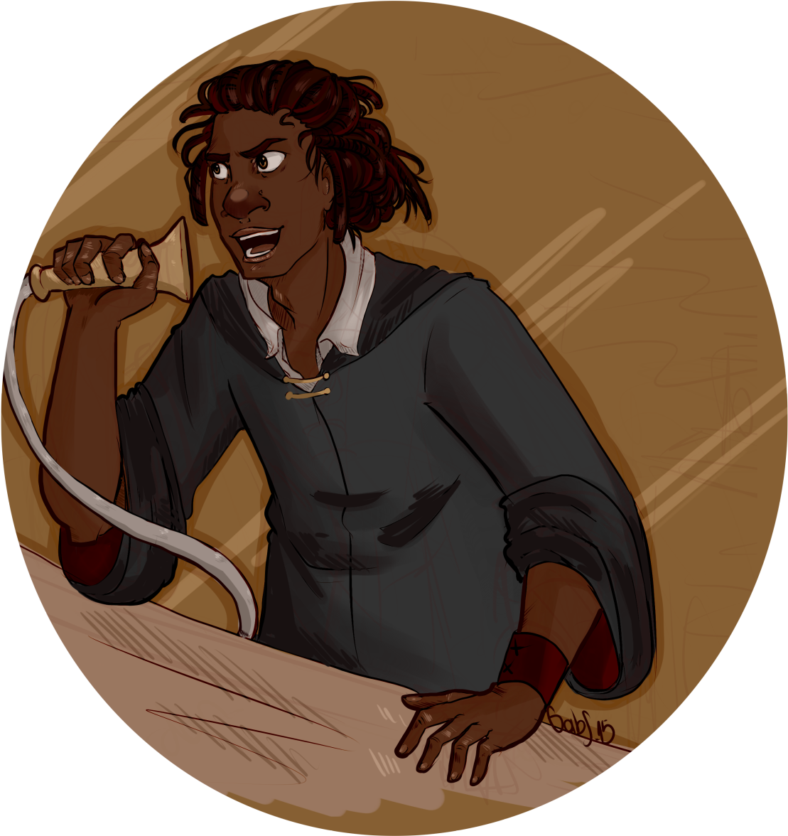 Who Even Made Lee Jordan Commentator In The First Place - Lee Jordan Fan Art (1280x1301), Png Download