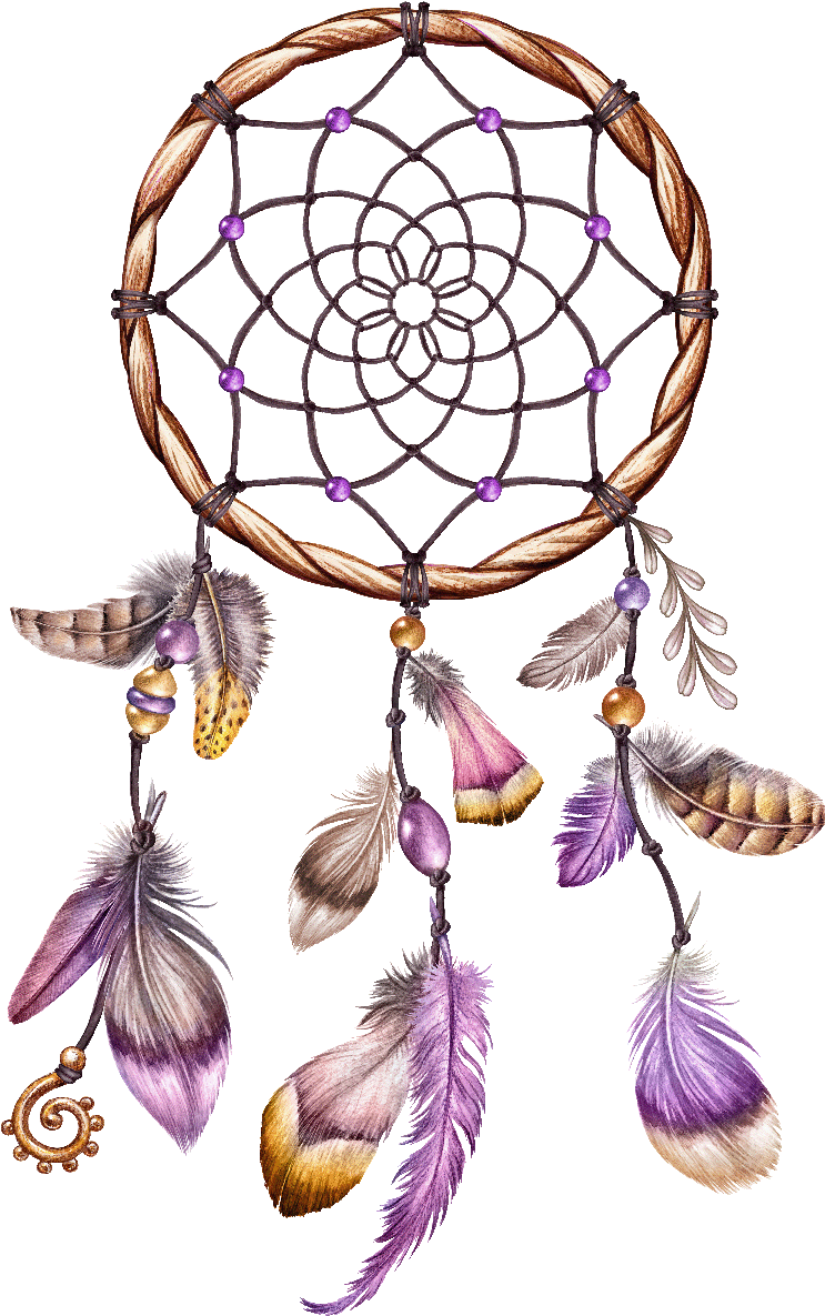 Sticker Boheme Attrape Reves Amethyste Ambiance Sticker - Dream Catcher Boho Clipart (1200x1200), Png Download