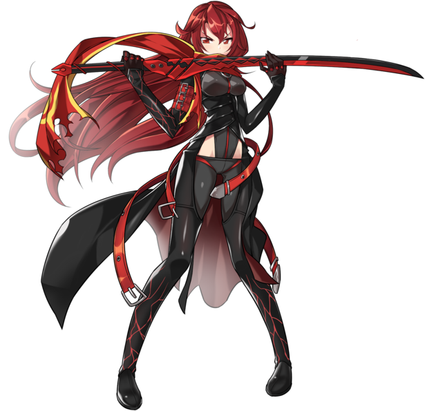 Download Elesis Does 2 Strikes With Her Sword And Then Starts - Dark Knight  Anime Girl PNG Image with No Background 