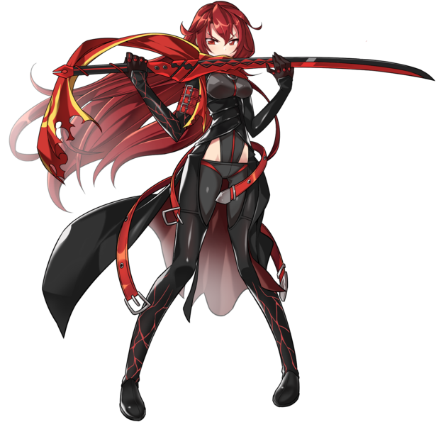 Elesis Does 2 Strikes With Her Sword And Then Starts - Dark Knight Anime Girl (800x600), Png Download