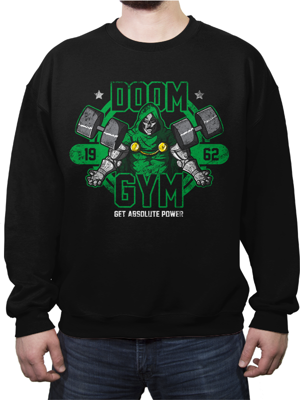Doom Gym - Crew Neck - Crew Neck - Ript Apparel - Crew Neck (800x800), Png Download