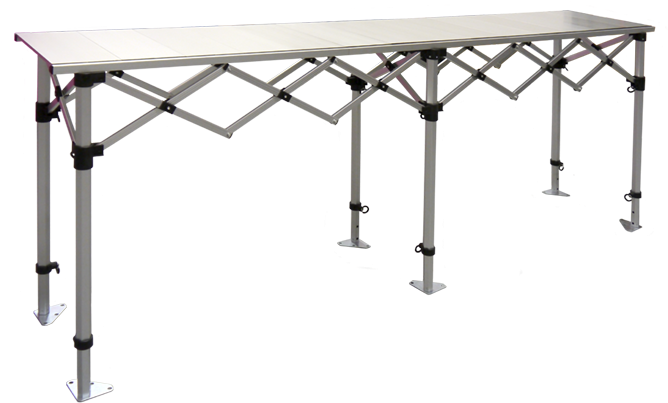 Aluminium Folding Concertina Tables - Gazebo Table (700x700), Png Download