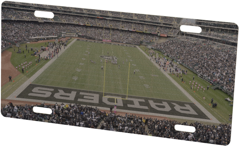 Oakland Raiders Stadium Metal Photo - Oakland Coliseum (1024x768), Png Download