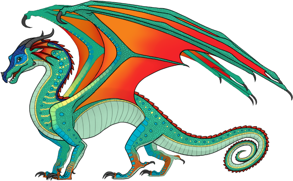 Animus Dragons - Rainwing From Wings Of Fire (1000x624), Png Download