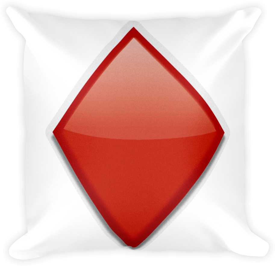 Emoji Pillow - Diamond Suit (1000x1000), Png Download