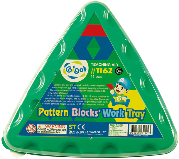Pattern Blocks' Triangular Work Tray - Triangle (800x800), Png Download