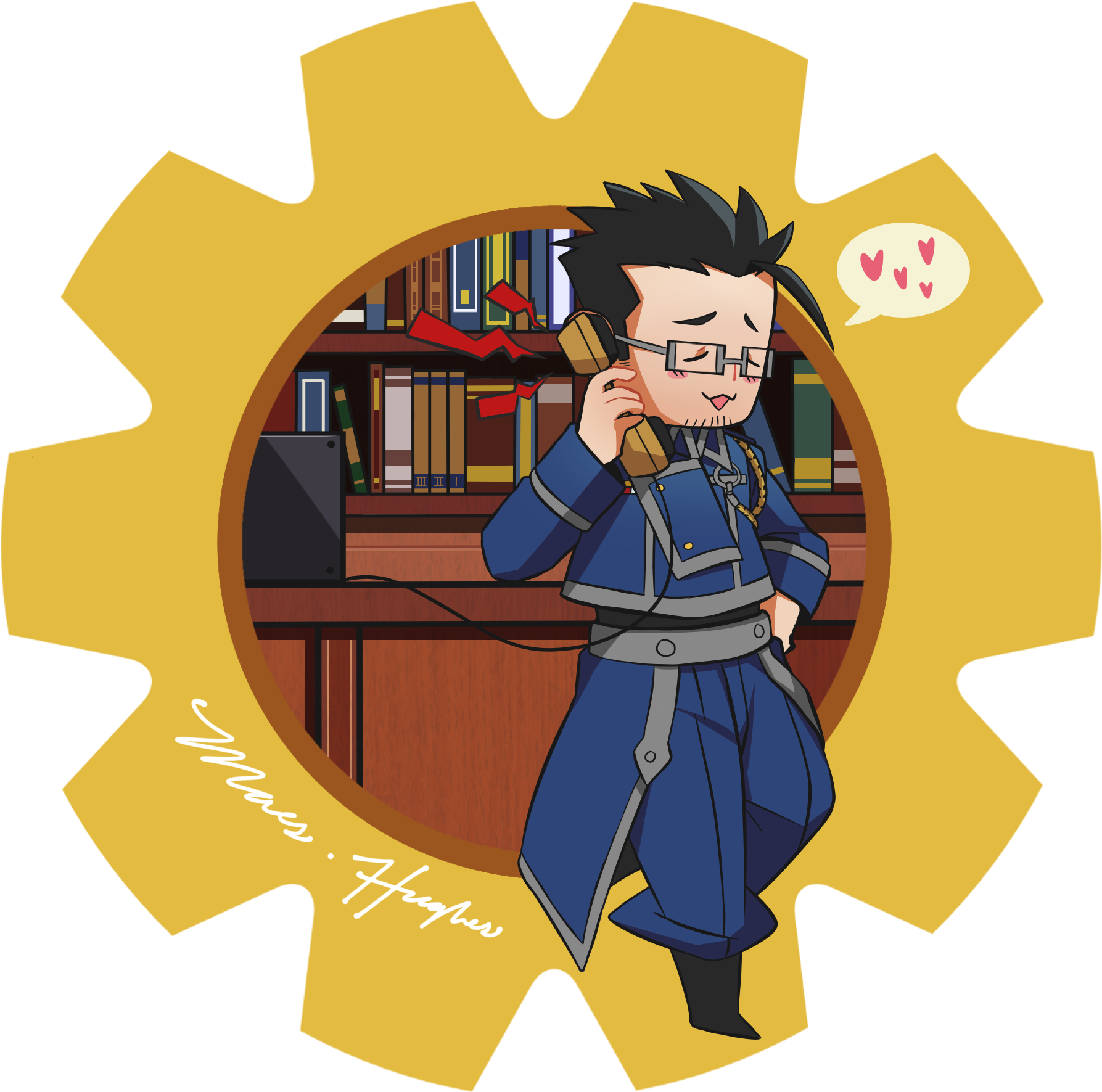 [fullmetal Alchemist] Maes Hughes Acrylic Keychain - Maes Hughes Sign (2100x2100), Png Download