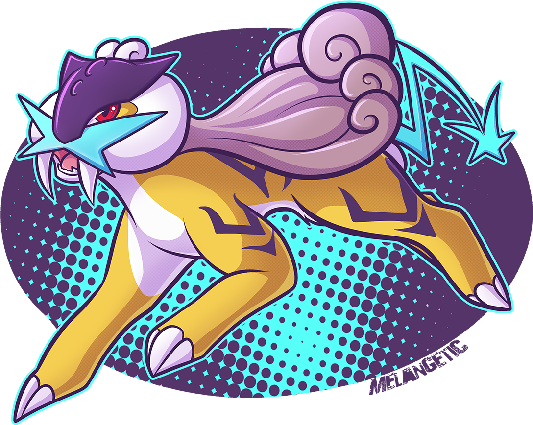 Raikou - Cartoon (1200x927), Png Download