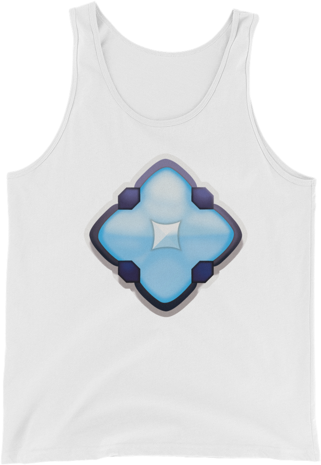 Mens Emoji Tank Top Diamond Shape With Dot Inside Just - Crescent (1000x1000), Png Download