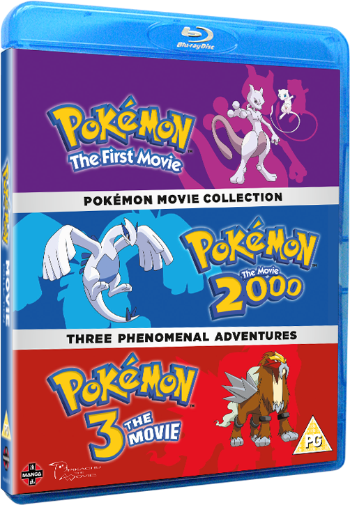 Pokemon Movie Collection - Pokemon Movie 1-3 Collection Blu-ray (530x795), Png Download
