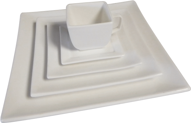 White Square Coupe - Ceramic (699x635), Png Download
