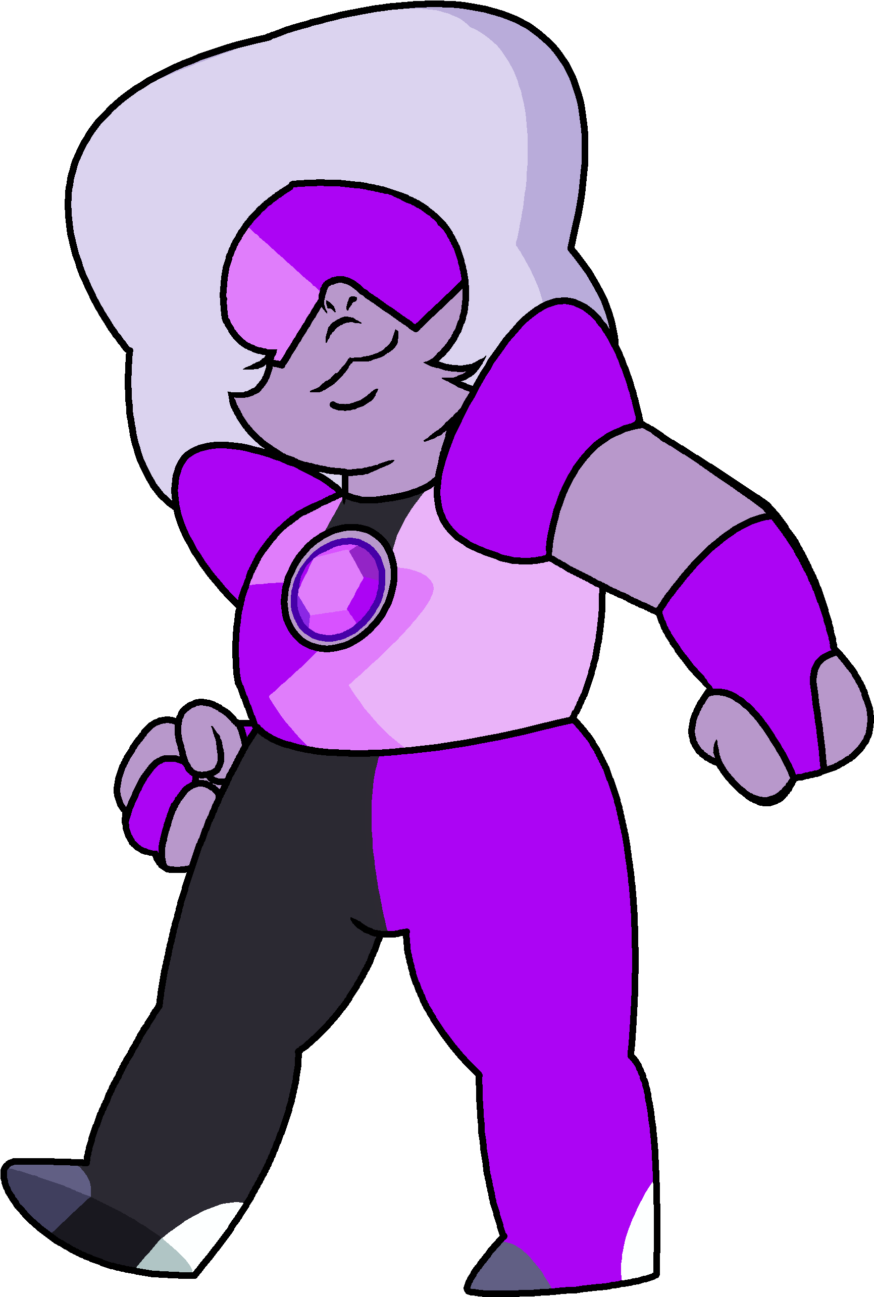 Amethyst As Garnet Deko Kun - Steven Universe Serious Amethyst (1905x2729), Png Download