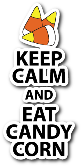 Keep Calm And Eat Candy Corn Vinyl Die Cut Sticker, - Keep Calm Twin Duvet (600x600), Png Download