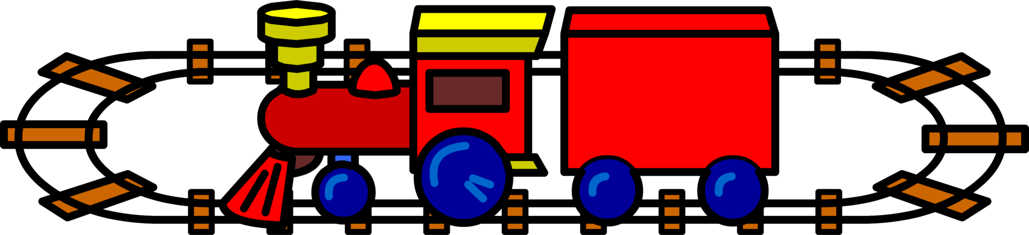 Toy Train Sprite 001 - Portable Network Graphics (2000x457), Png Download