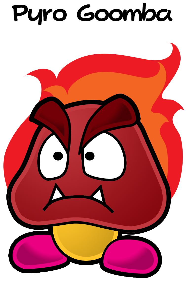 Pyro Goomba - Bead (1000x1220), Png Download